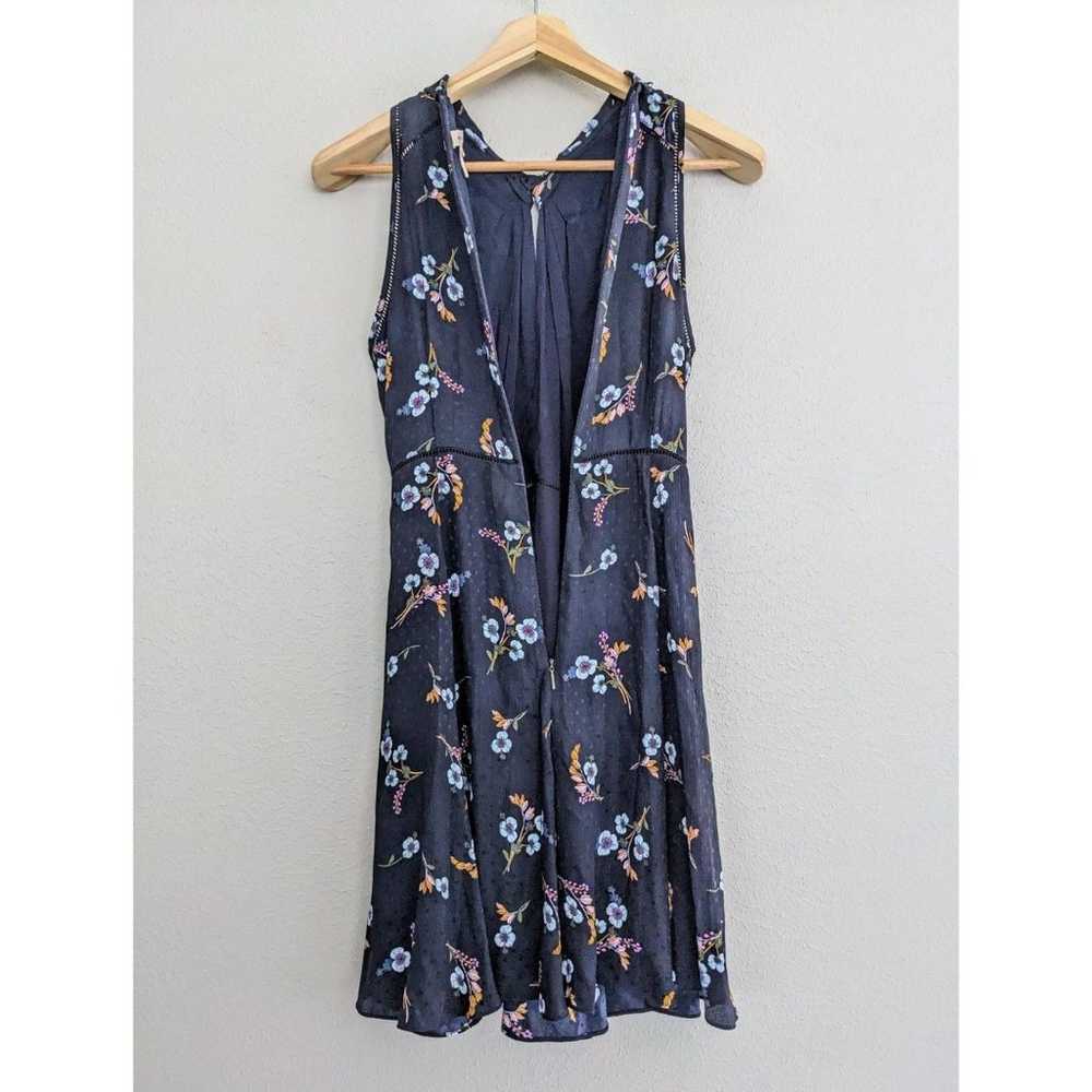Rebecca Taylor Silk Natalie Floral Mini Dress Blu… - image 4