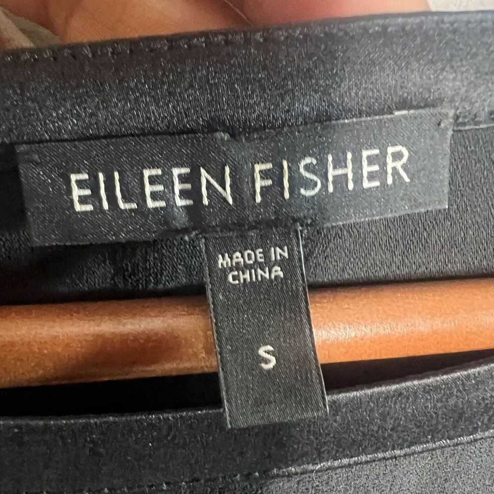 Eileen Fisher Dress Womens Small Black 100% Silk … - image 4