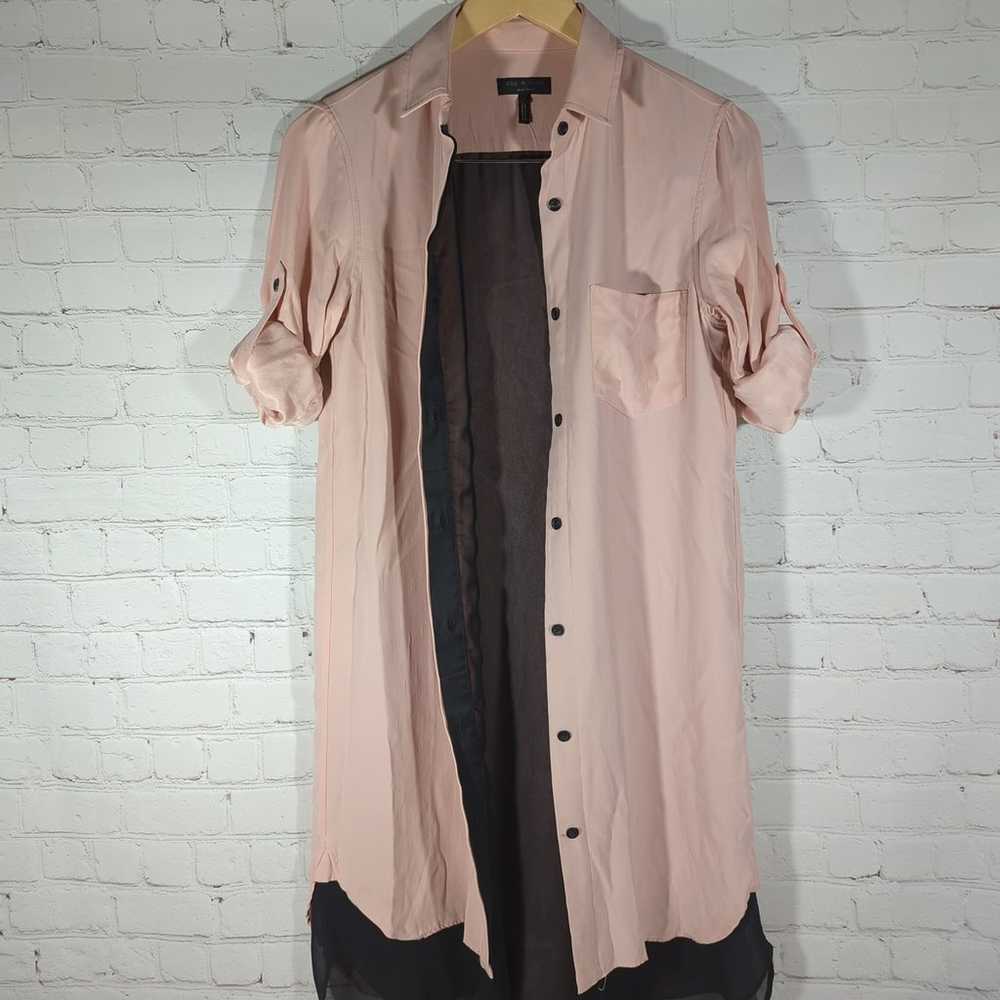 Rag & Bone Silk Double Layer Button Down Shirt Dr… - image 4