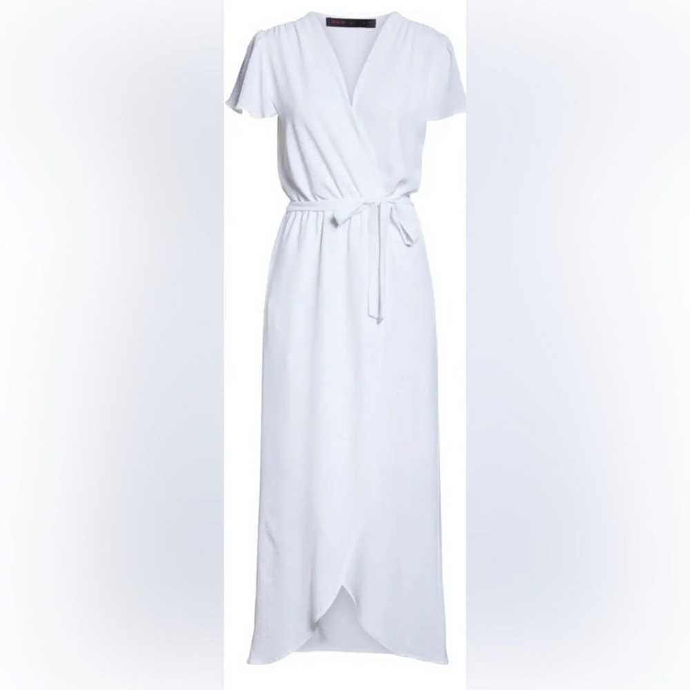 Fraiche By J Belted White Faux Wrap Belted Dress … - image 2