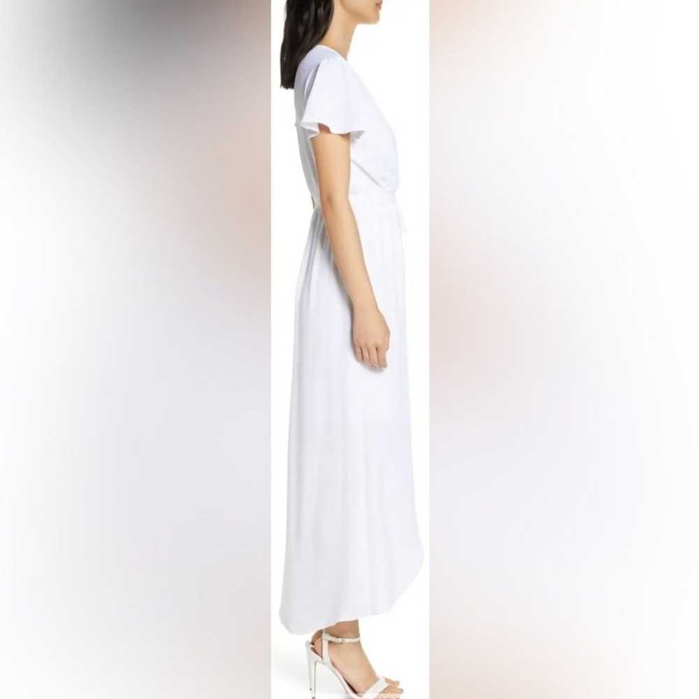 Fraiche By J Belted White Faux Wrap Belted Dress … - image 3
