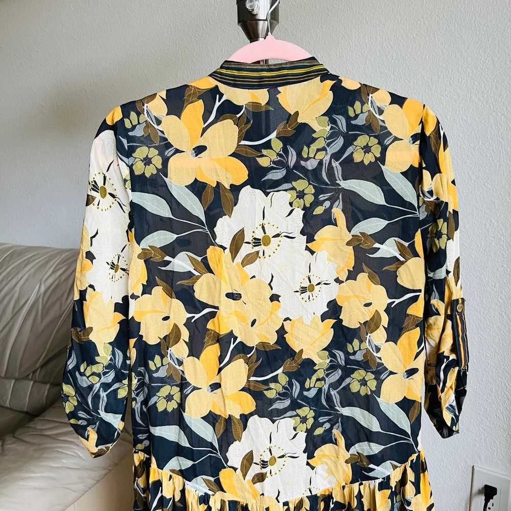 $150 Anthropologie Blank Long Floral Long Sleeve … - image 9