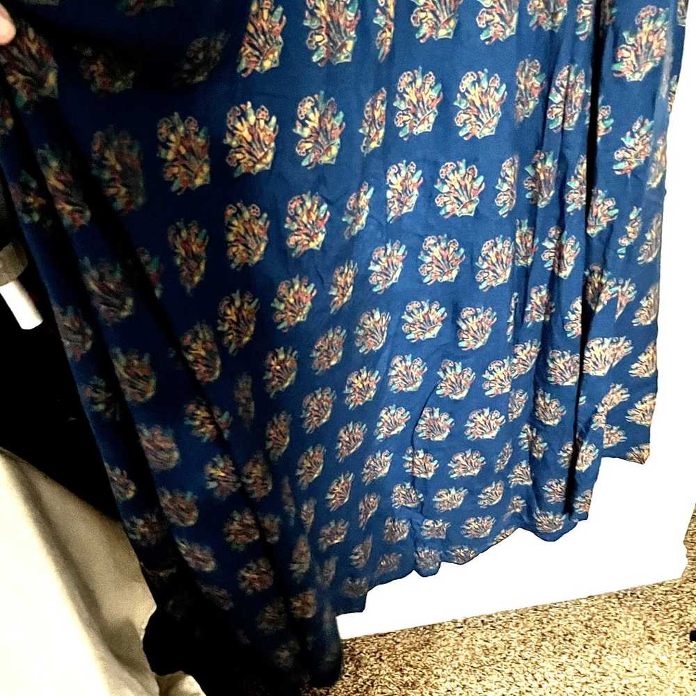 Magizham India sz Medium Chaaya Maxi Dress Teal g… - image 3