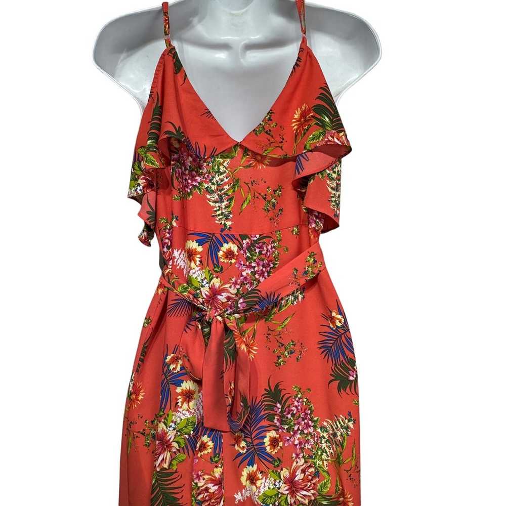 kaiya floral ruffle wrap high low dress Size L - image 2