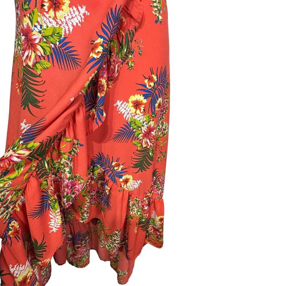 kaiya floral ruffle wrap high low dress Size L - image 4