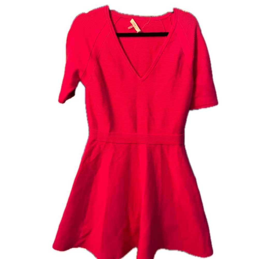 Trina Turk Fit & Flare Dress Size Large Ribbed Sh… - image 1