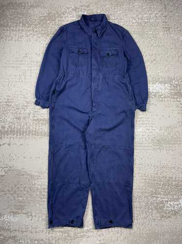 60's/70's LOTUS Vietnamese popular Indigo Blue Coveralls / Unisex Size L/XL