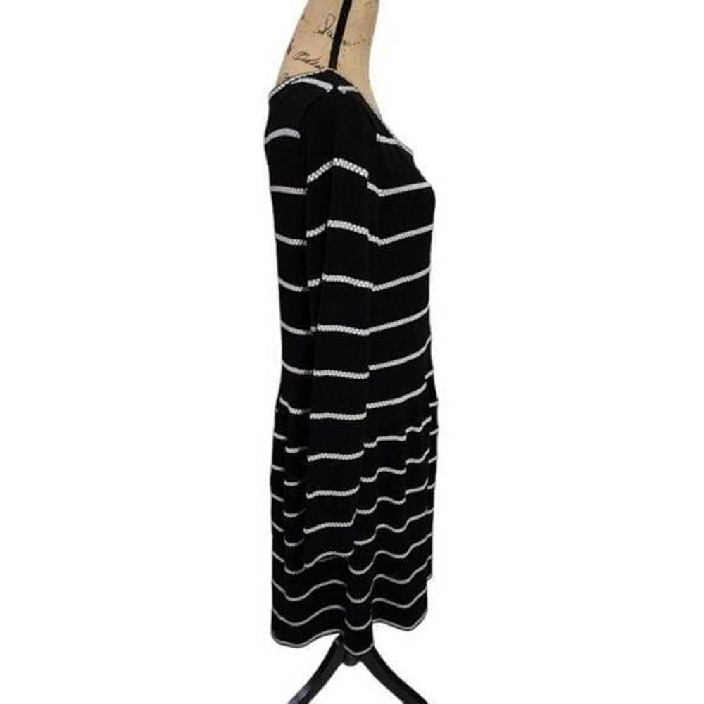 ELIZA J  Fit & Flare Striped Long Sleeve Wrap Dre… - image 3