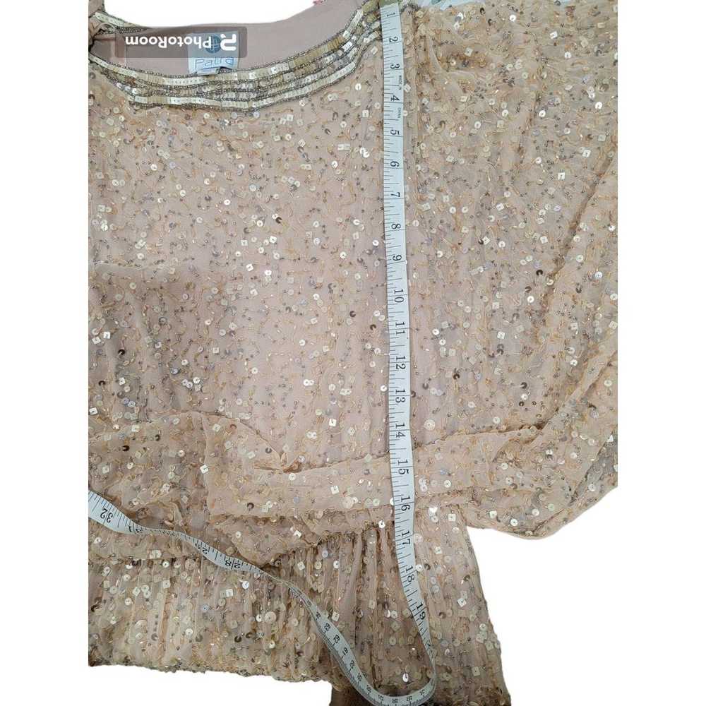 Patra Beaded Blush Dress Size 6 - image 12