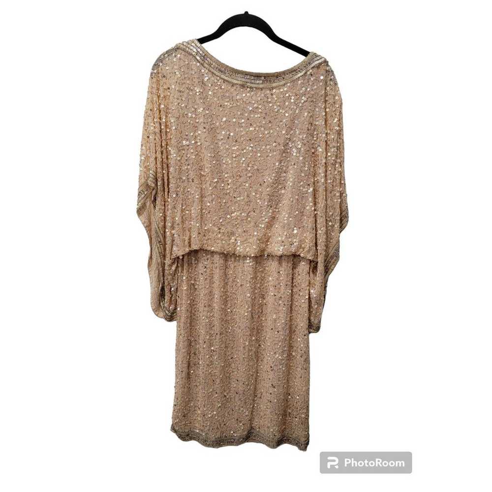 Patra Beaded Blush Dress Size 6 - image 3