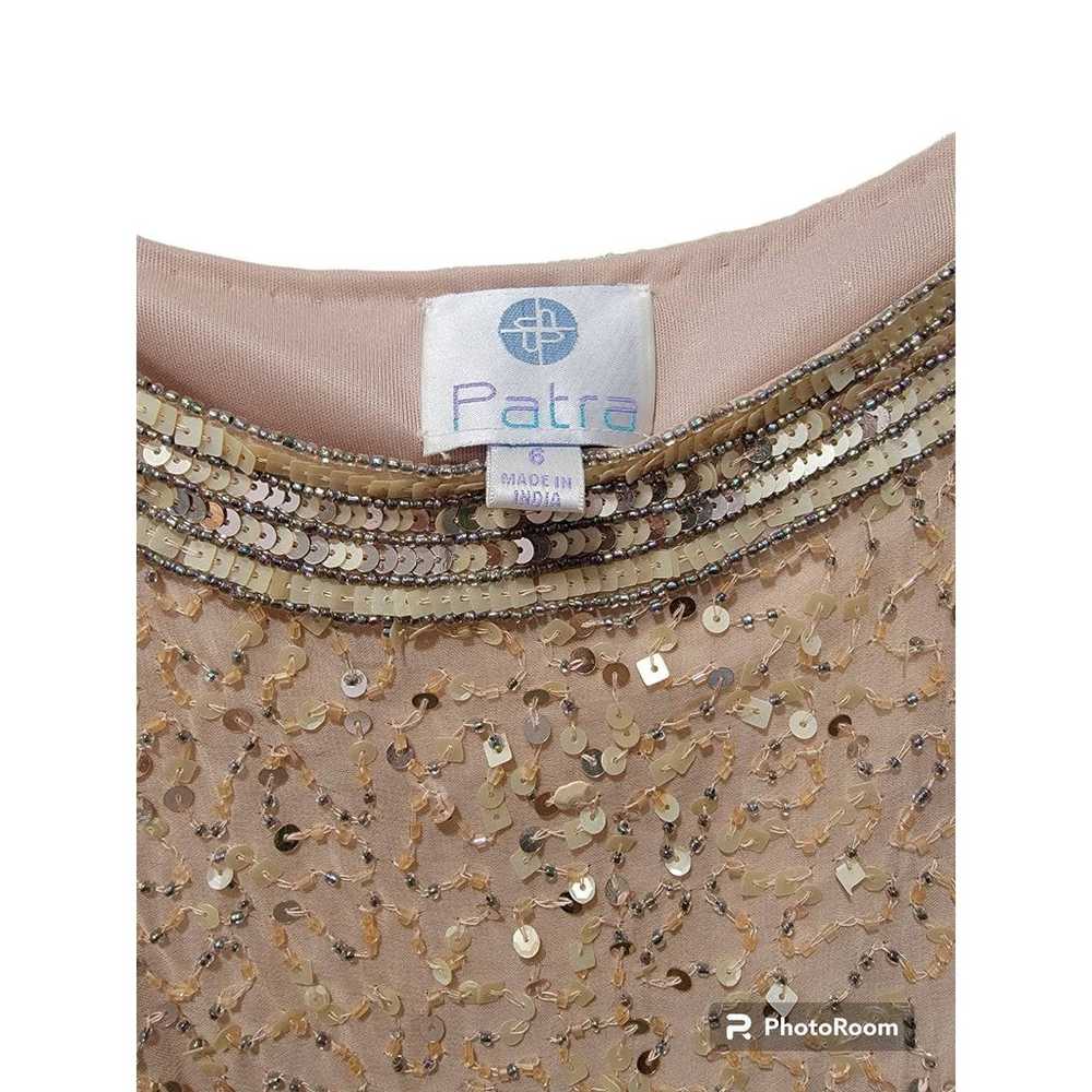 Patra Beaded Blush Dress Size 6 - image 4