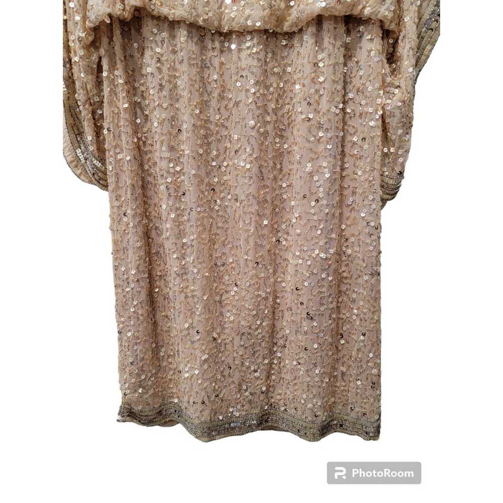 Patra Beaded Blush Dress Size 6 - image 5