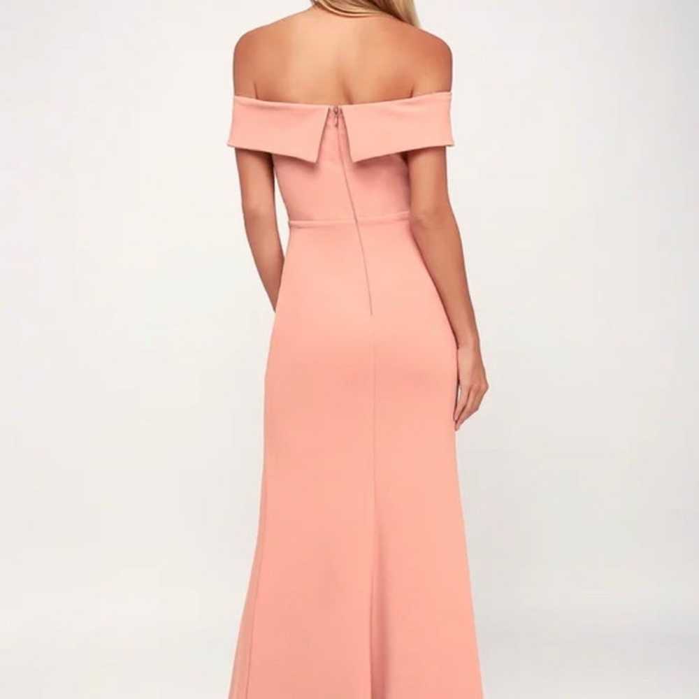 New Mauve Pink Off-the-Shoulder Maxi Dress - image 2