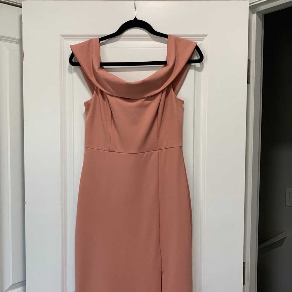 New Mauve Pink Off-the-Shoulder Maxi Dress - image 6