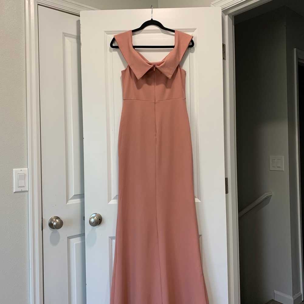 New Mauve Pink Off-the-Shoulder Maxi Dress - image 7