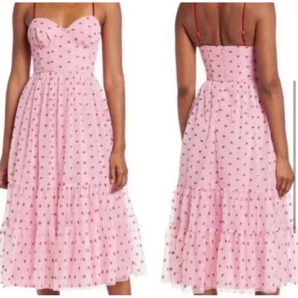 Betsey Johnson Classically Pink Heart Mesh Tulle … - image 2