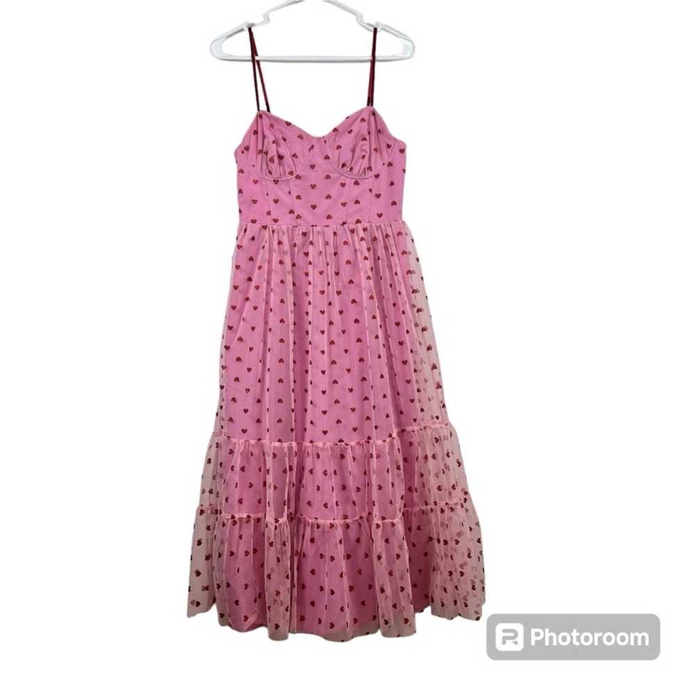 Betsey Johnson Classically Pink Heart Mesh Tulle … - image 3