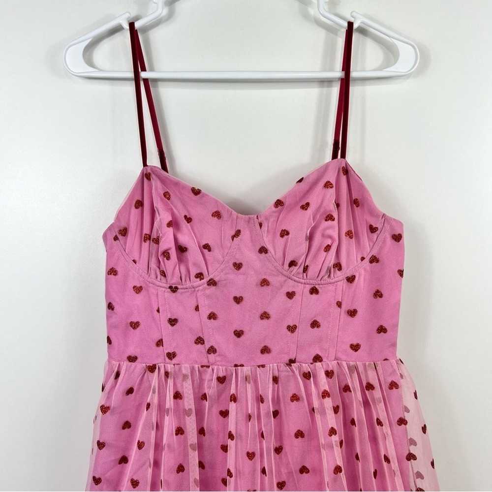 Betsey Johnson Classically Pink Heart Mesh Tulle … - image 4