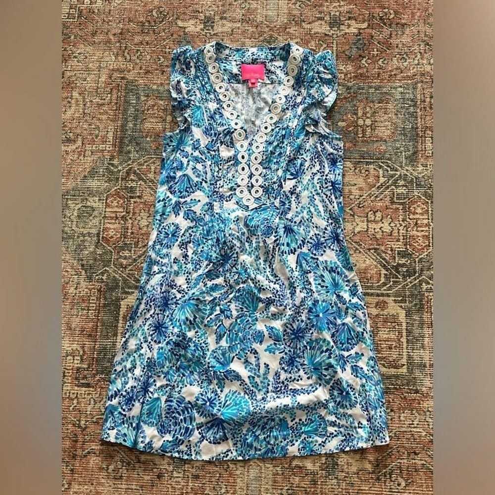 Lilly Pulitzer Joan Tunic Dress Size XS Shell Me … - image 1