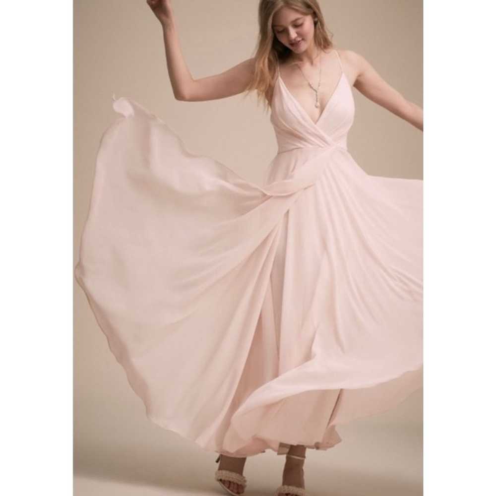 BHLDN Eva Pink Chiffon Dress Bridemaid Gown Anthr… - image 5