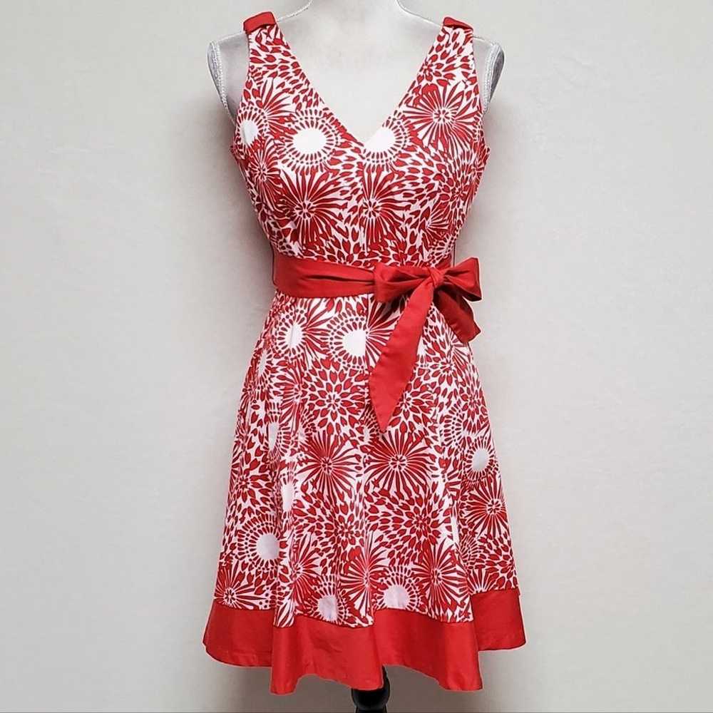 Retro Y2K Jones Wear Sample Red White Floral Prin… - image 4