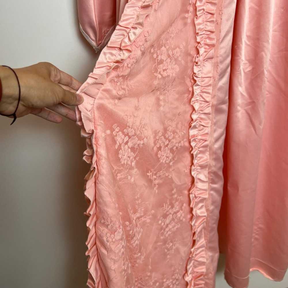 Rose Pink Satin Renaissance Princess Gown size S - image 10