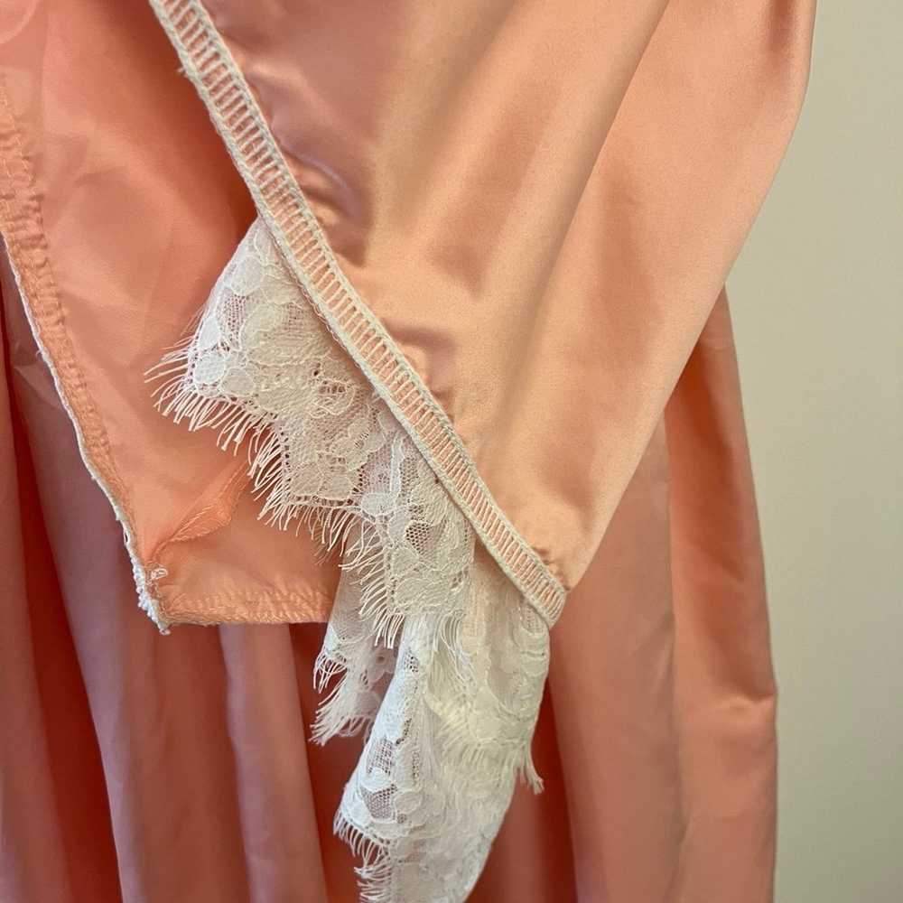 Rose Pink Satin Renaissance Princess Gown size S - image 5