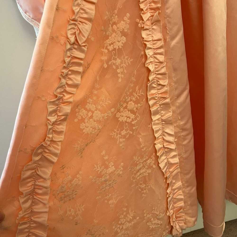 Rose Pink Satin Renaissance Princess Gown size S - image 7