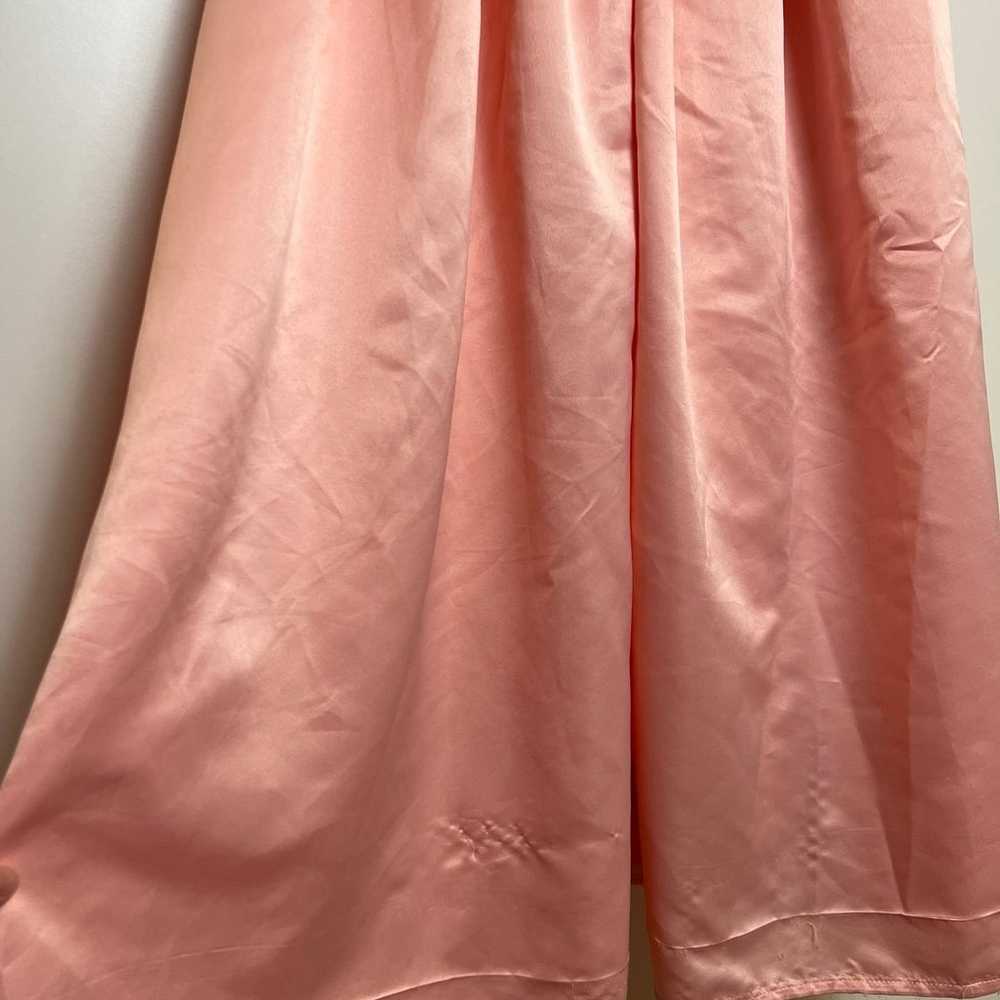 Rose Pink Satin Renaissance Princess Gown size S - image 9