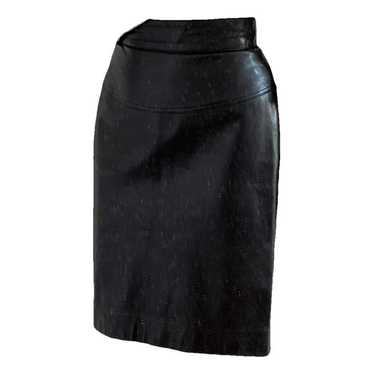 Alaïa Leather mid-length skirt