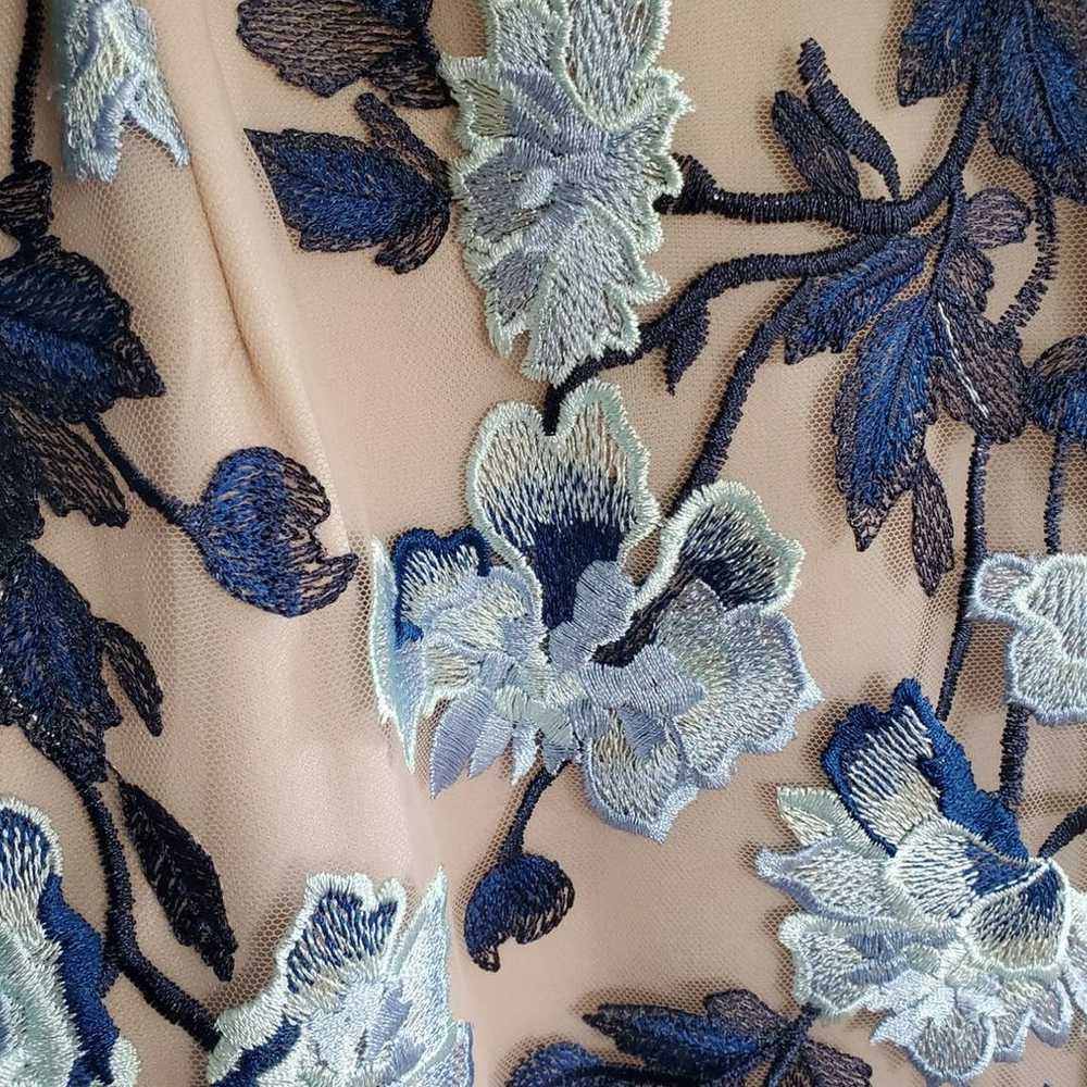 Adrianna Papell Embroidered Floral Mesh Gown - image 6