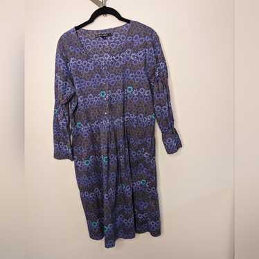Gudrun Sjoden Purple Pattern Organic Cotton Dress… - image 1