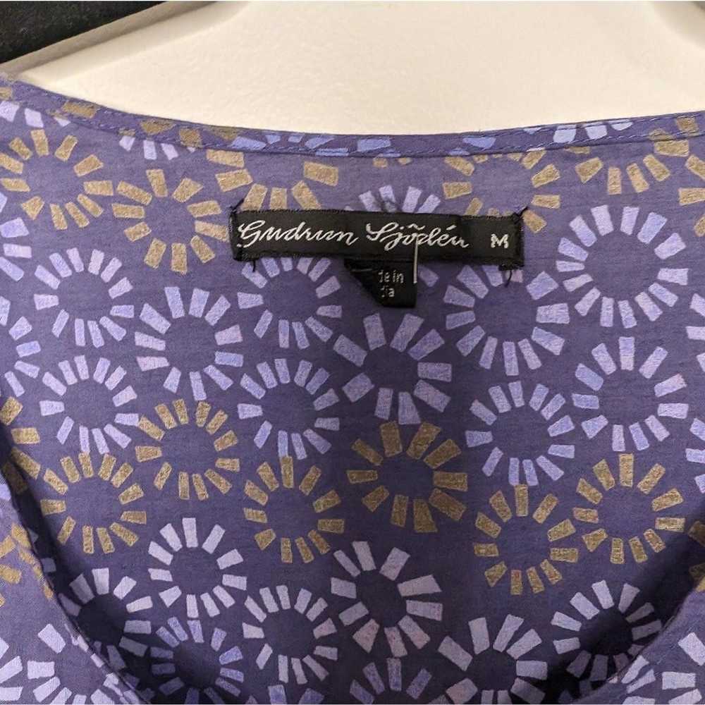 Gudrun Sjoden Purple Pattern Organic Cotton Dress… - image 3