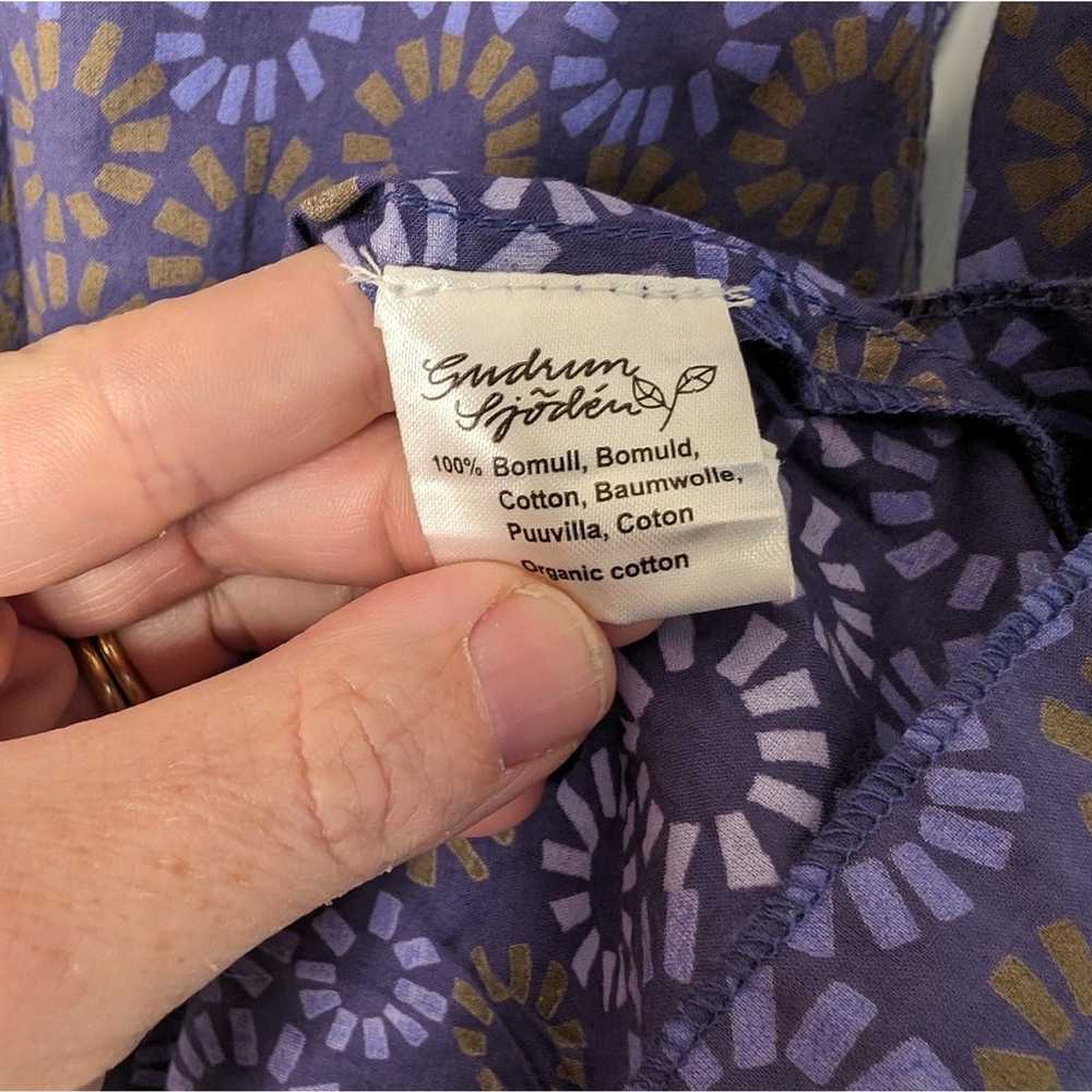 Gudrun Sjoden Purple Pattern Organic Cotton Dress… - image 4
