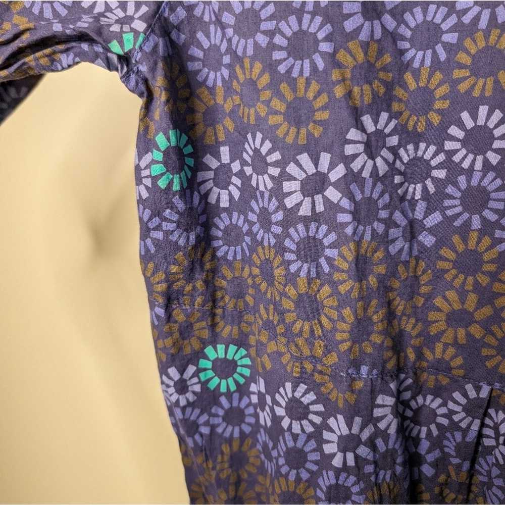 Gudrun Sjoden Purple Pattern Organic Cotton Dress… - image 5