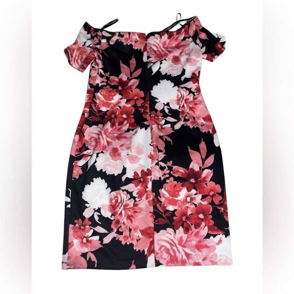 Calvin Klein Off-The-Should er Floral Scuba Dress… - image 2