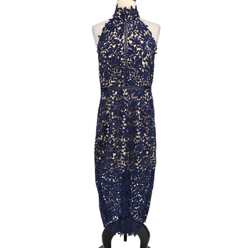 Lulus Divine Destiny Navy Blue Lace Midi Dress Si… - image 5
