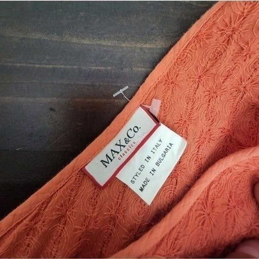 Max & Co. Classics Orange Maxi Dress 100% Linen D… - image 3