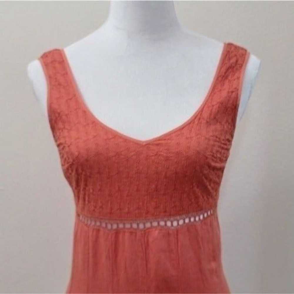 Max & Co. Classics Orange Maxi Dress 100% Linen D… - image 9