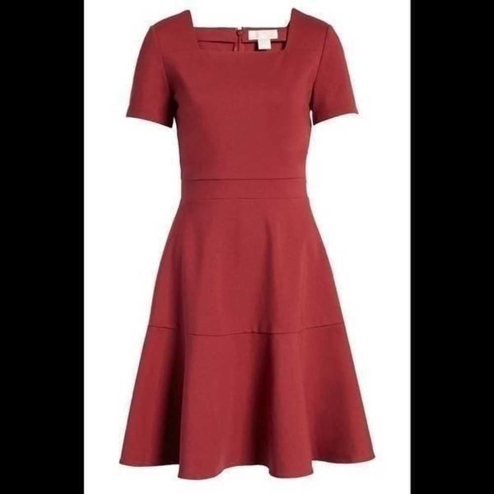 RACHEL PARCELL red Square Neck Fit & Flare Dress - image 3