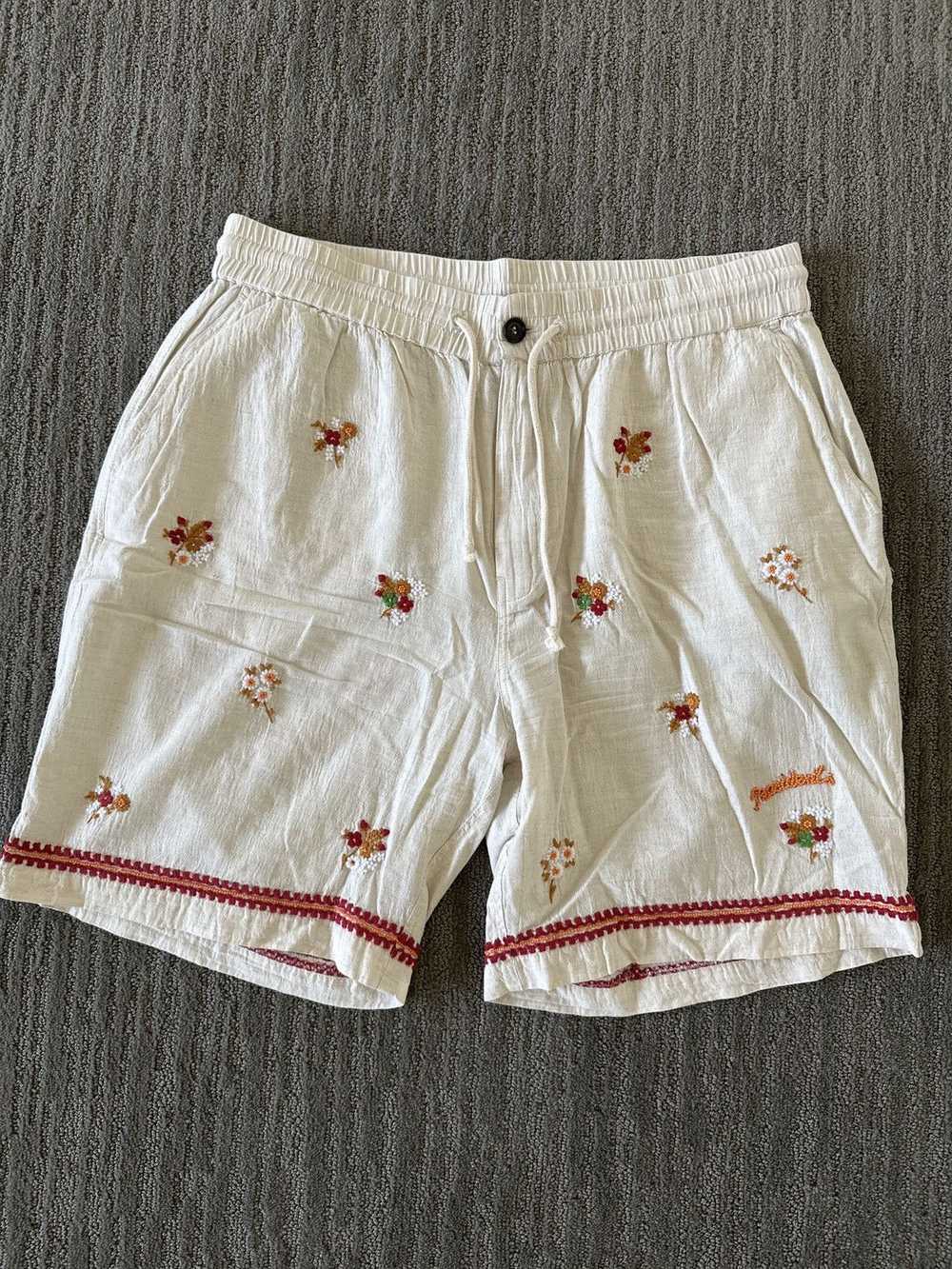 President's Off-White Embroidered Shorts - image 1