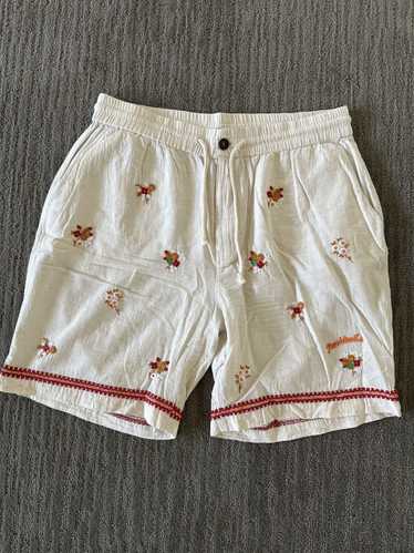 President's Off-White Embroidered Shorts