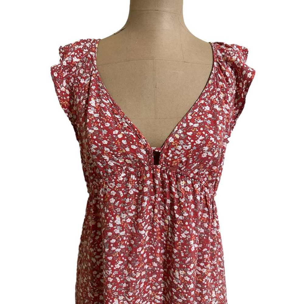 Rails Red Ditsy Floral Anika Mini Dress Size Small - image 4