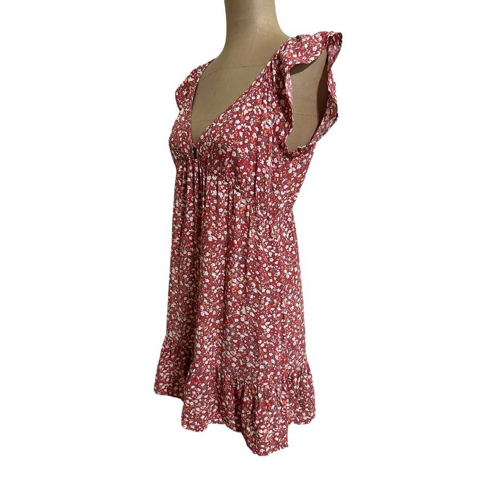 Rails Red Ditsy Floral Anika Mini Dress Size Small - image 5