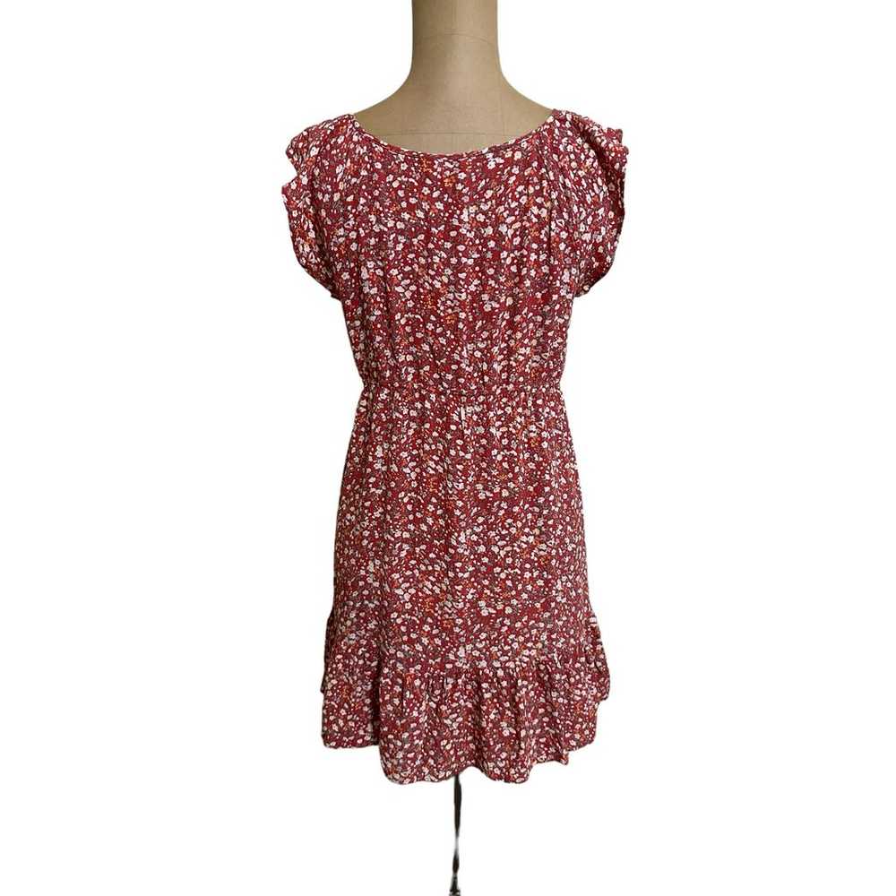 Rails Red Ditsy Floral Anika Mini Dress Size Small - image 6