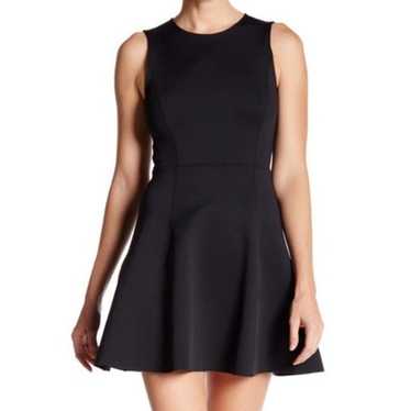 THEORY Tillora Fit & Flare Dress Solid Black Slee… - image 1