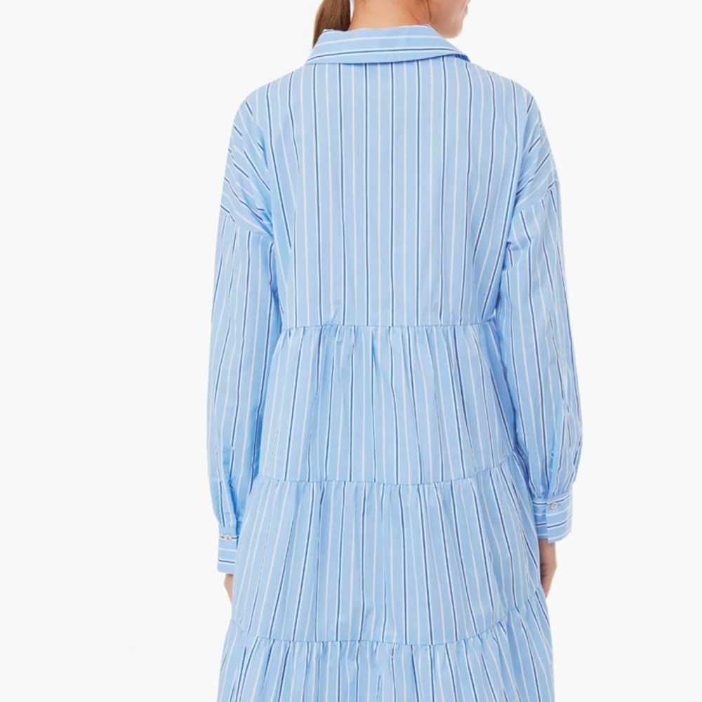 Shades of Blue striped Cara Dress size Large - image 3