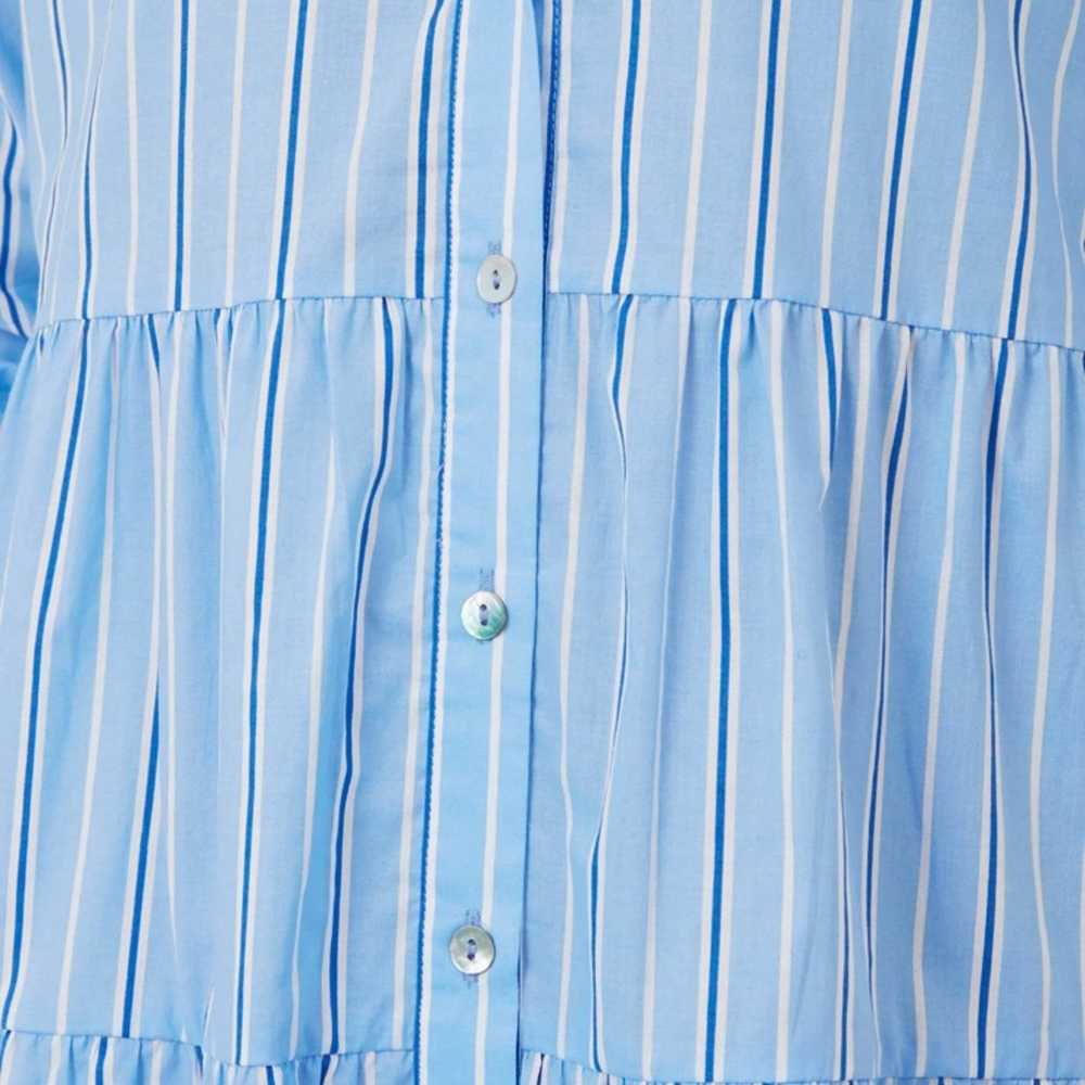 Shades of Blue striped Cara Dress size Large - image 4