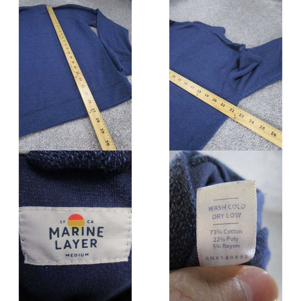 Marine Layer Marine Layer Sweater Mens Medium Blu… - image 4