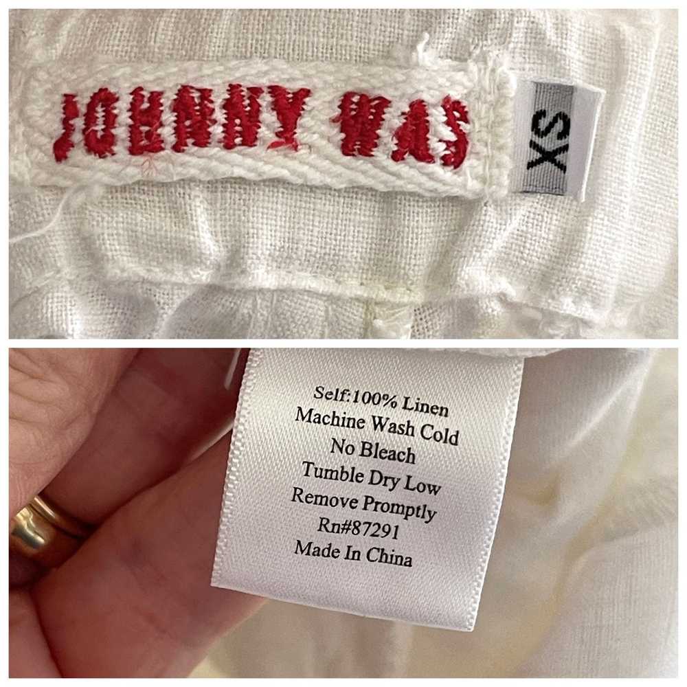 Johnny Was Johnny Was White Linen Pants NEW Sz XS… - image 9